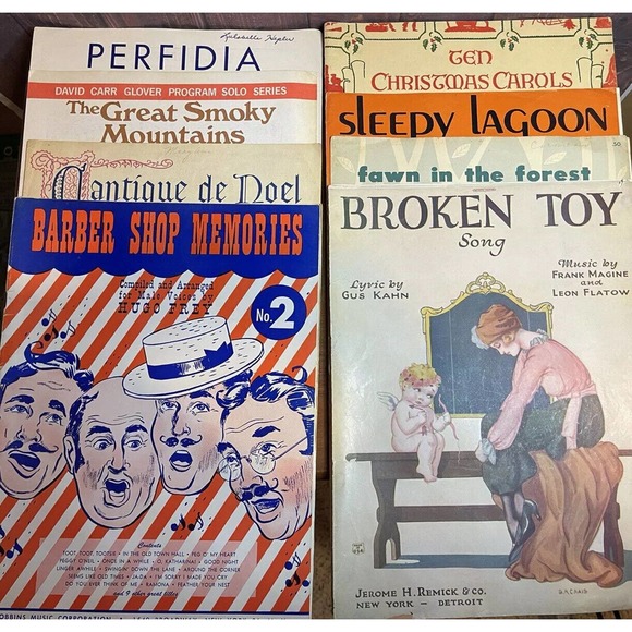 1920-60s Sheet Music 60 Pieces of Early 1920's to 1960's - Sheet Music Vintage - Picture 5 of 11